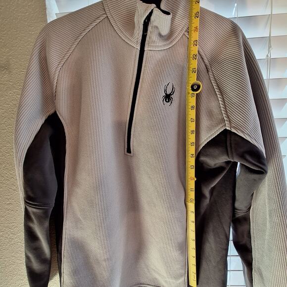 SPYDER Mens Size L Outbound Half Zip Core Sweater Jacket Gray - Picture 6 of 8